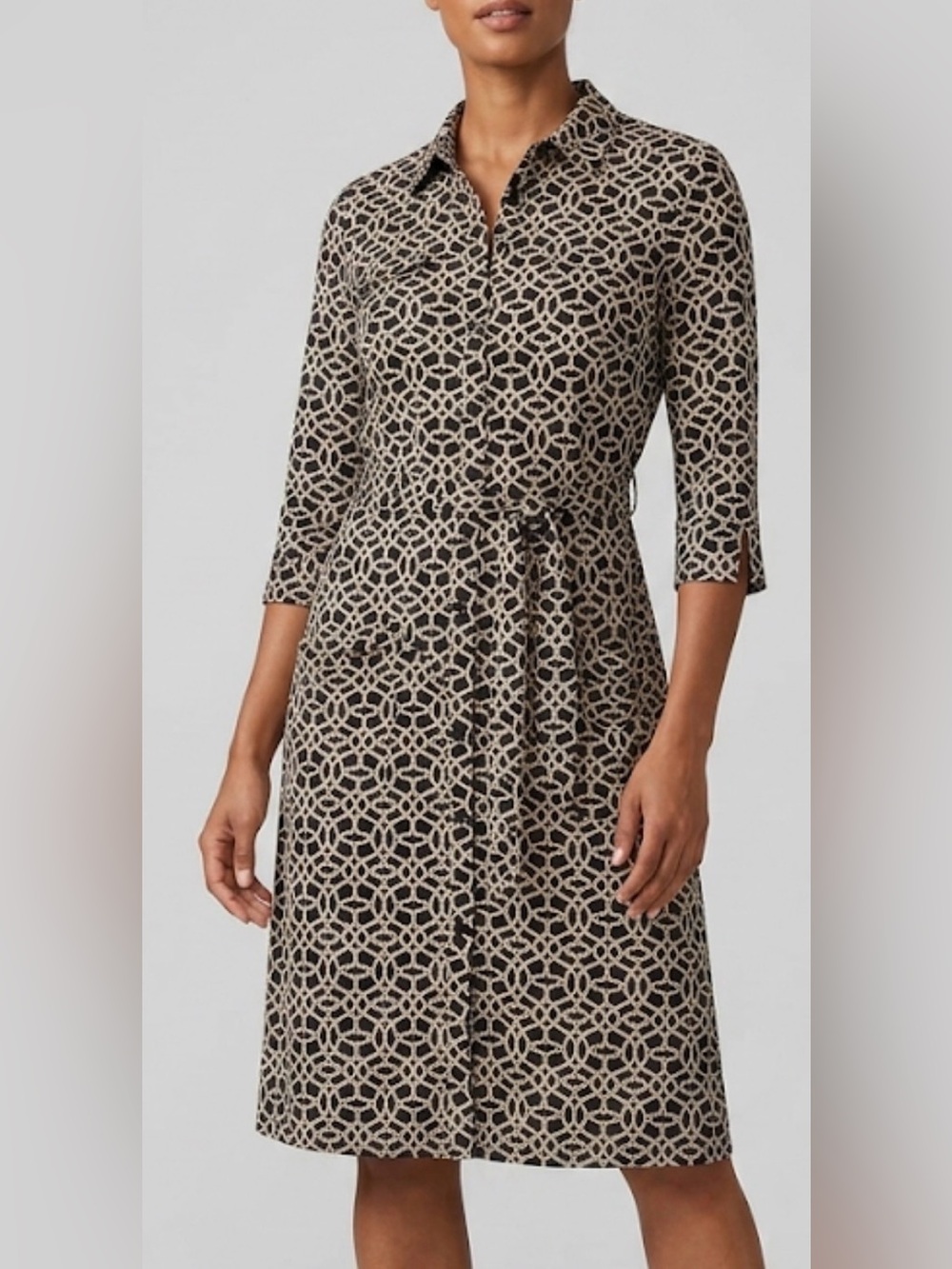 Laundry by Shelli Segal Geo Front Button Dress, Size 10
